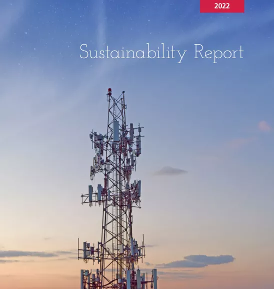 Sustainability report cover.