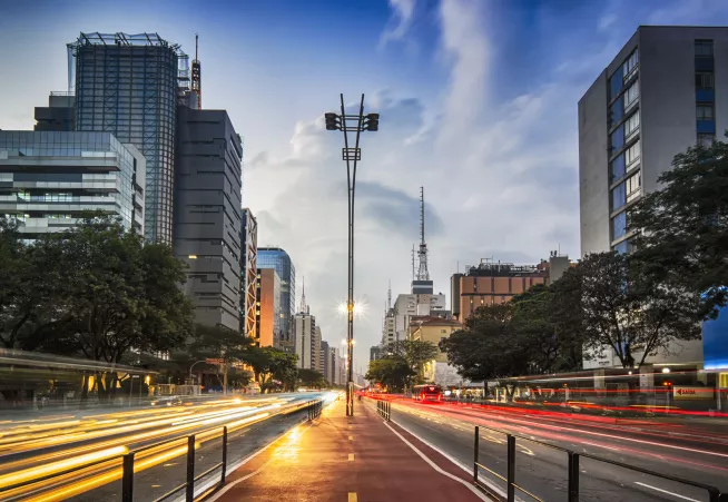 Photo taken at Paulista Avenue, Sao Paulo, Brazil.